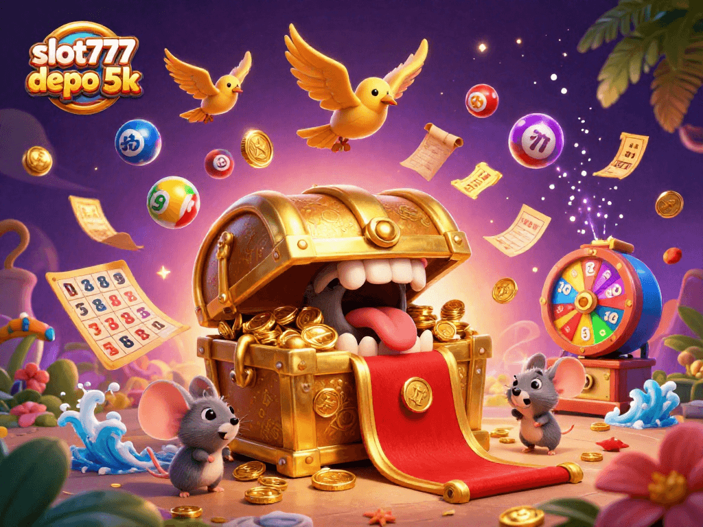 Engage with slot777 depo 5k as adventurers discover treasure in a vibrant casino scene.
