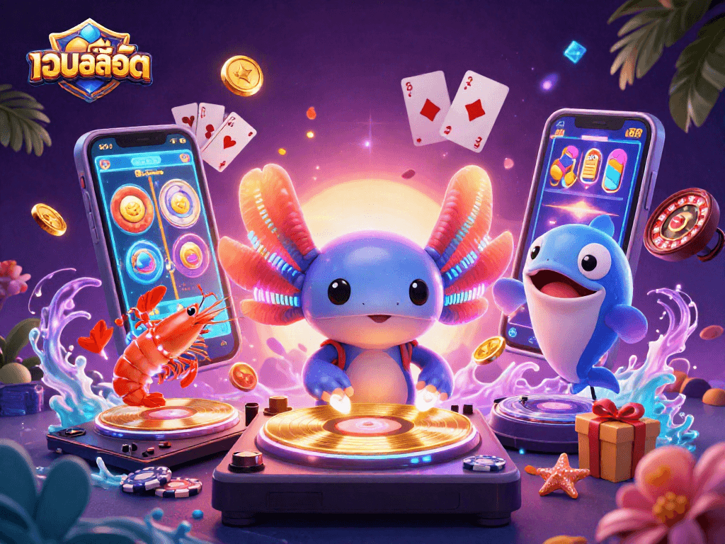Engage with เว็บสล็อต by watching vibrant slot game dynamics and lively ocean characters.
