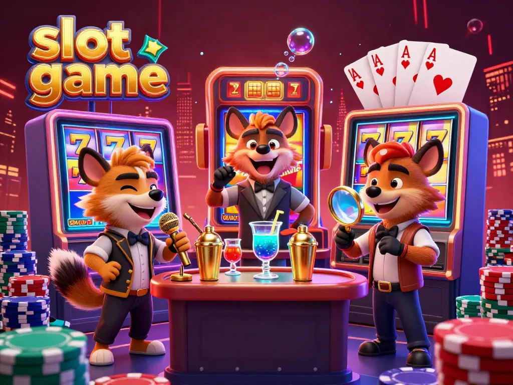 Catch the excitement of the slot game with hyenas in a comedy casino, mixing drinks and checking IDs.