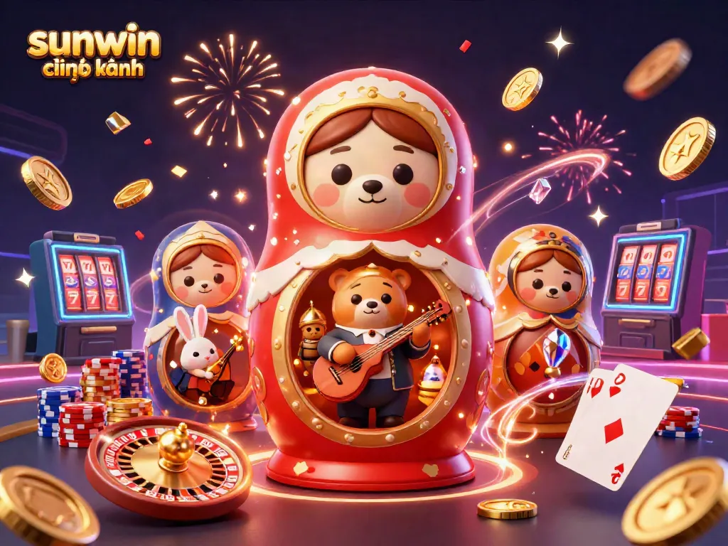 Experience thrilling gaming with the vibrant sunwin chính hãng scene featuring casino characters and elements.