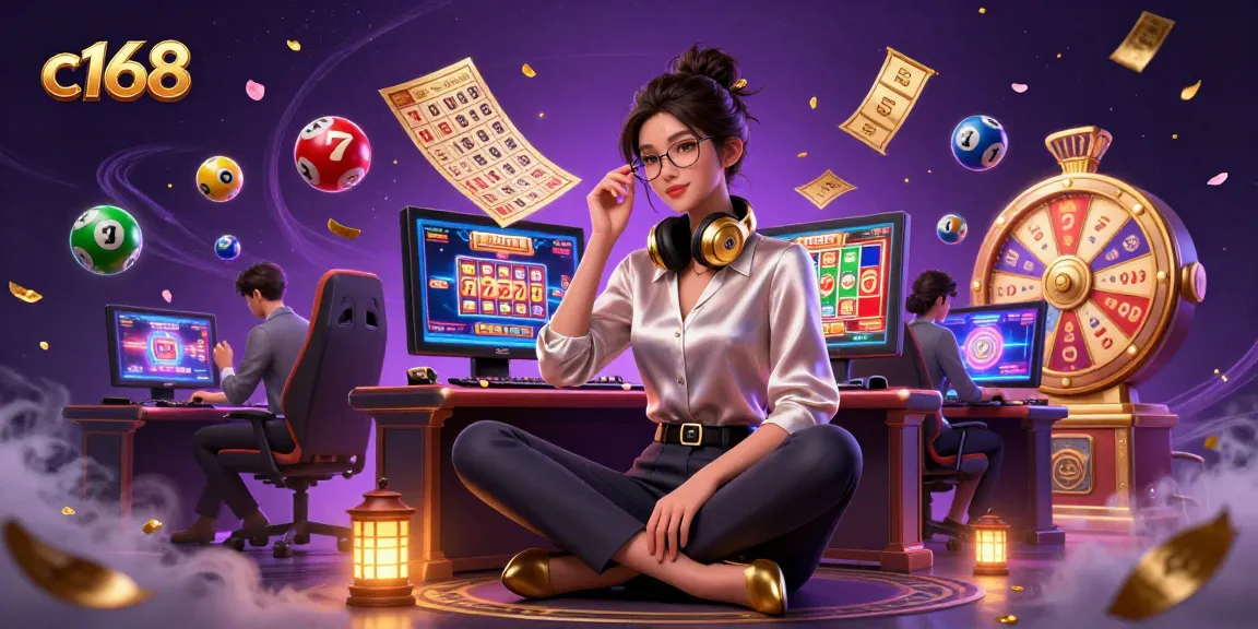 Experience c168 with vibrant casino games, slot reels, and excitement in a dynamic digital scene.