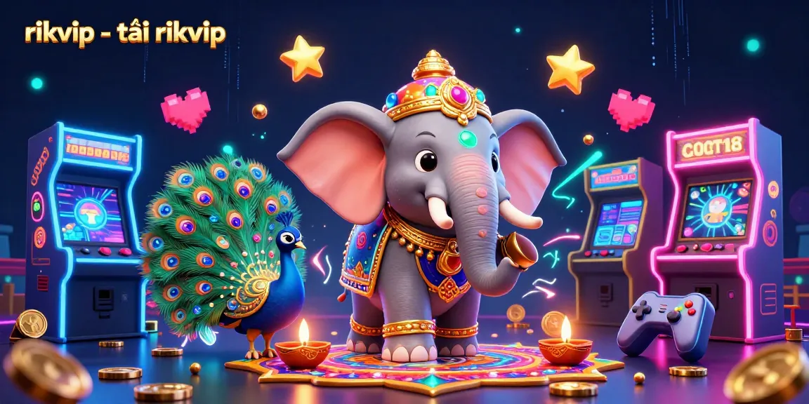 Experience the vibrant thrills of rikvip - tải rikvip with colorful gaming elements and enchanting illustrations.