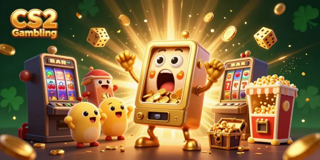 Experience exciting CS2 Gambling action with vibrant slot machines and dynamic game elements.