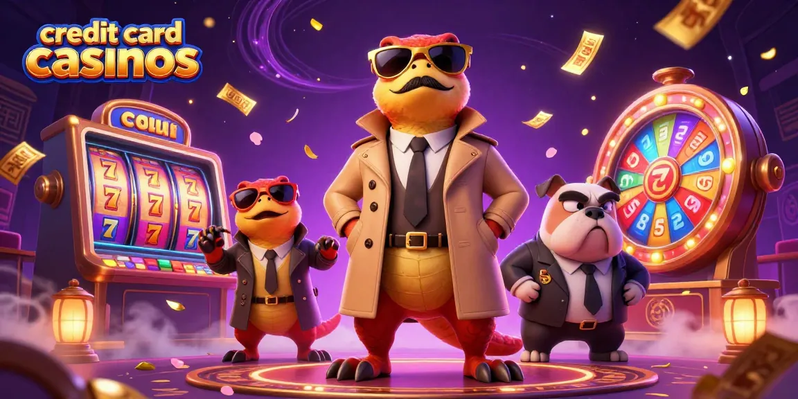 Engage with exciting credit card casinos featuring dynamic raptors in a trench coat at a VIP lounge.