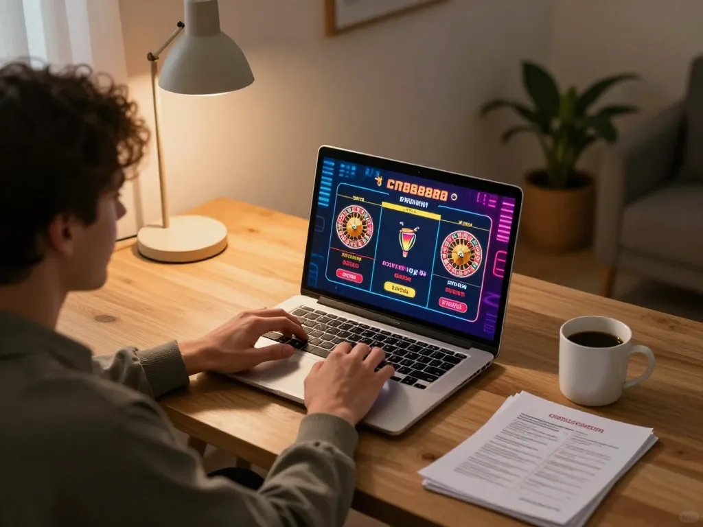 Engaging player using cm8888 for live casino games, laptop screen featuring colorful roulette layout.
