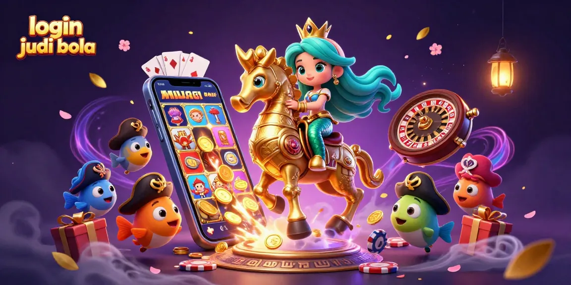 Experience the thrill of login judi bola with our vibrant 3D mermaid casino illustration.