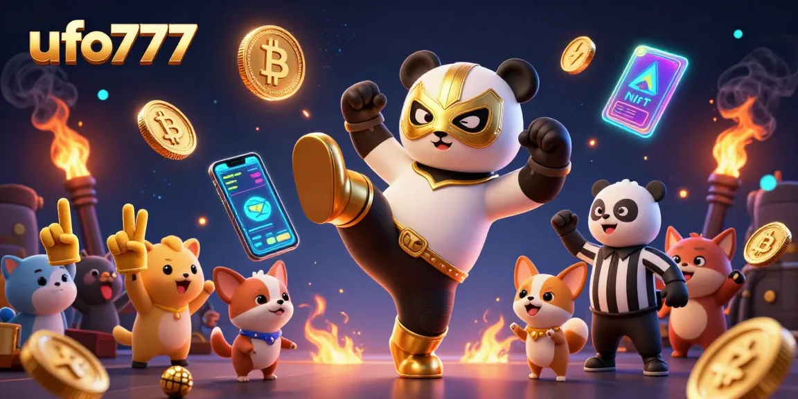 Engage with ufo777 in thrilling online gaming, featuring dynamic characters and vibrant crypto elements.