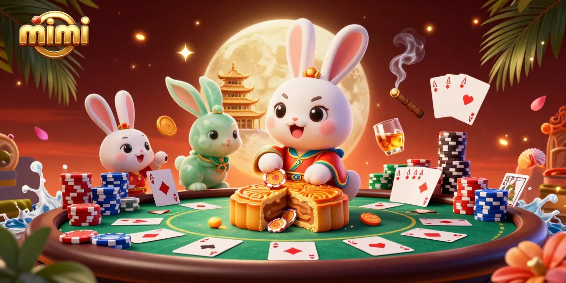 Immerse in the thrilling mimi game adventure as the moon rabbit reveals poker treasures.