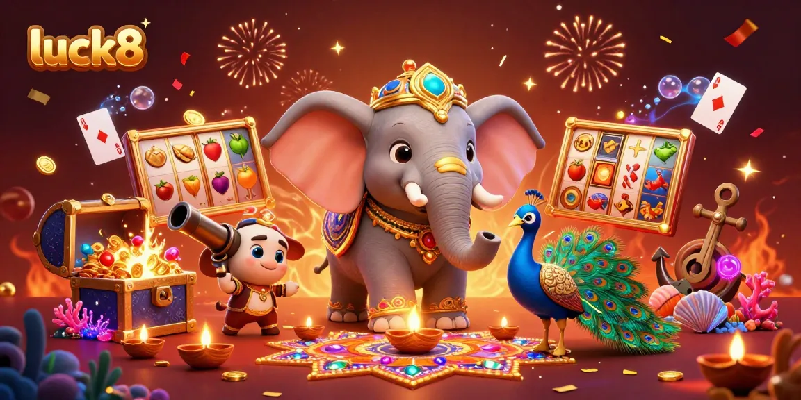 Experience luck8's vibrant 3D casino adventure with colorful characters and dynamic game elements.