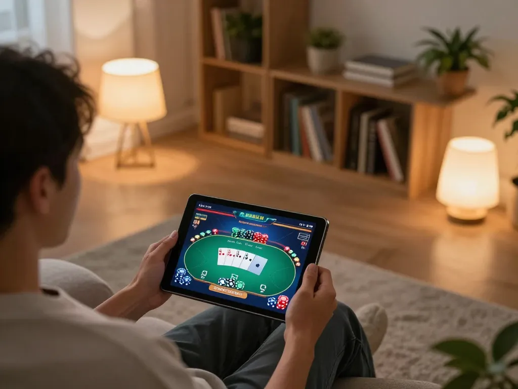 Engaging gameplay at home using tablet to access link vào KO66 online casino experience