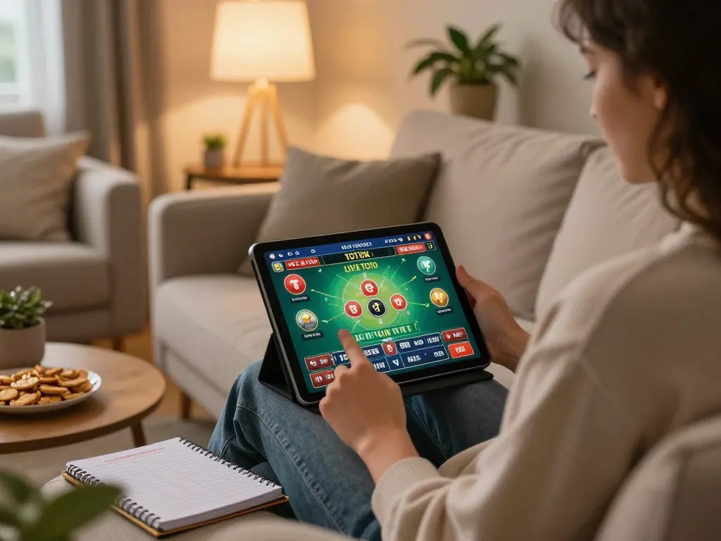 yowesjp user enjoying seamless online Toto gaming experience on tablet at home
