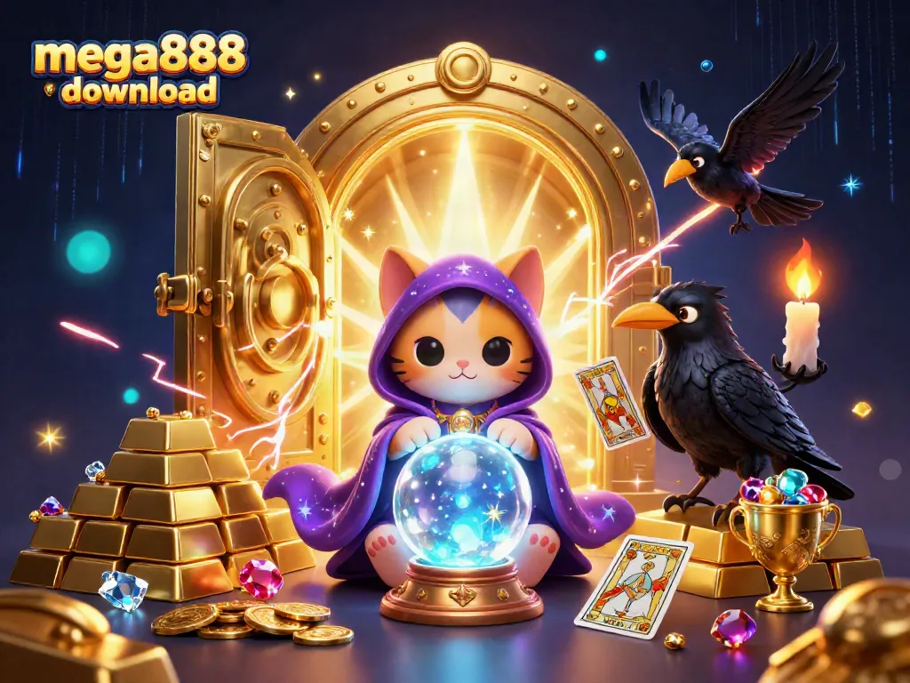 Engage in thrilling gaming with the mega888 download featuring captivating images of fortune tellers and treasures.