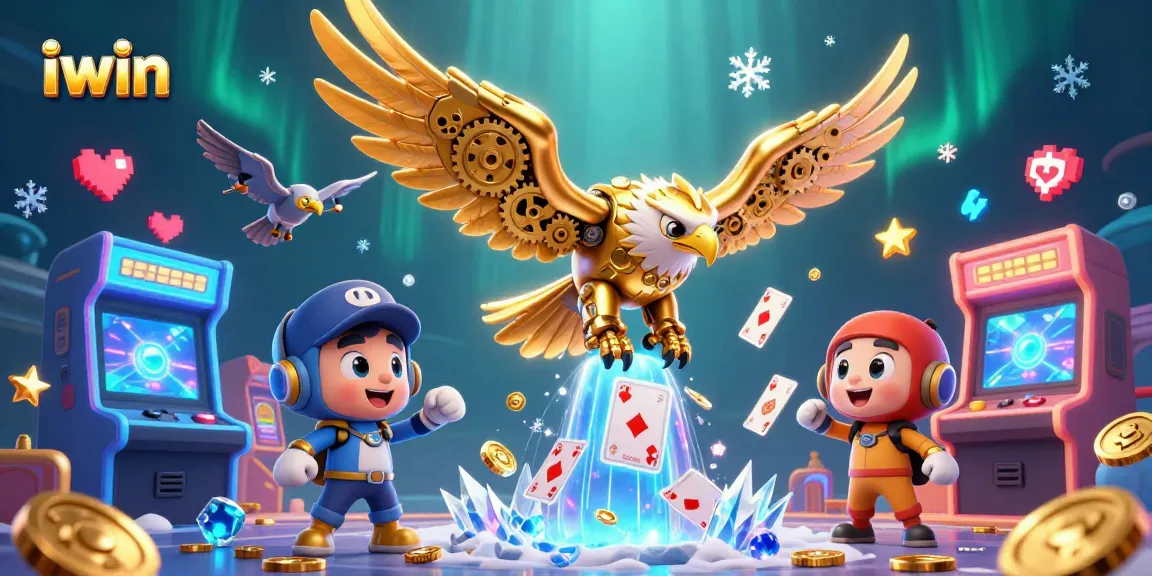 Engage with iwin's immersive gaming environment featuring dynamic characters and vibrant casino elements.