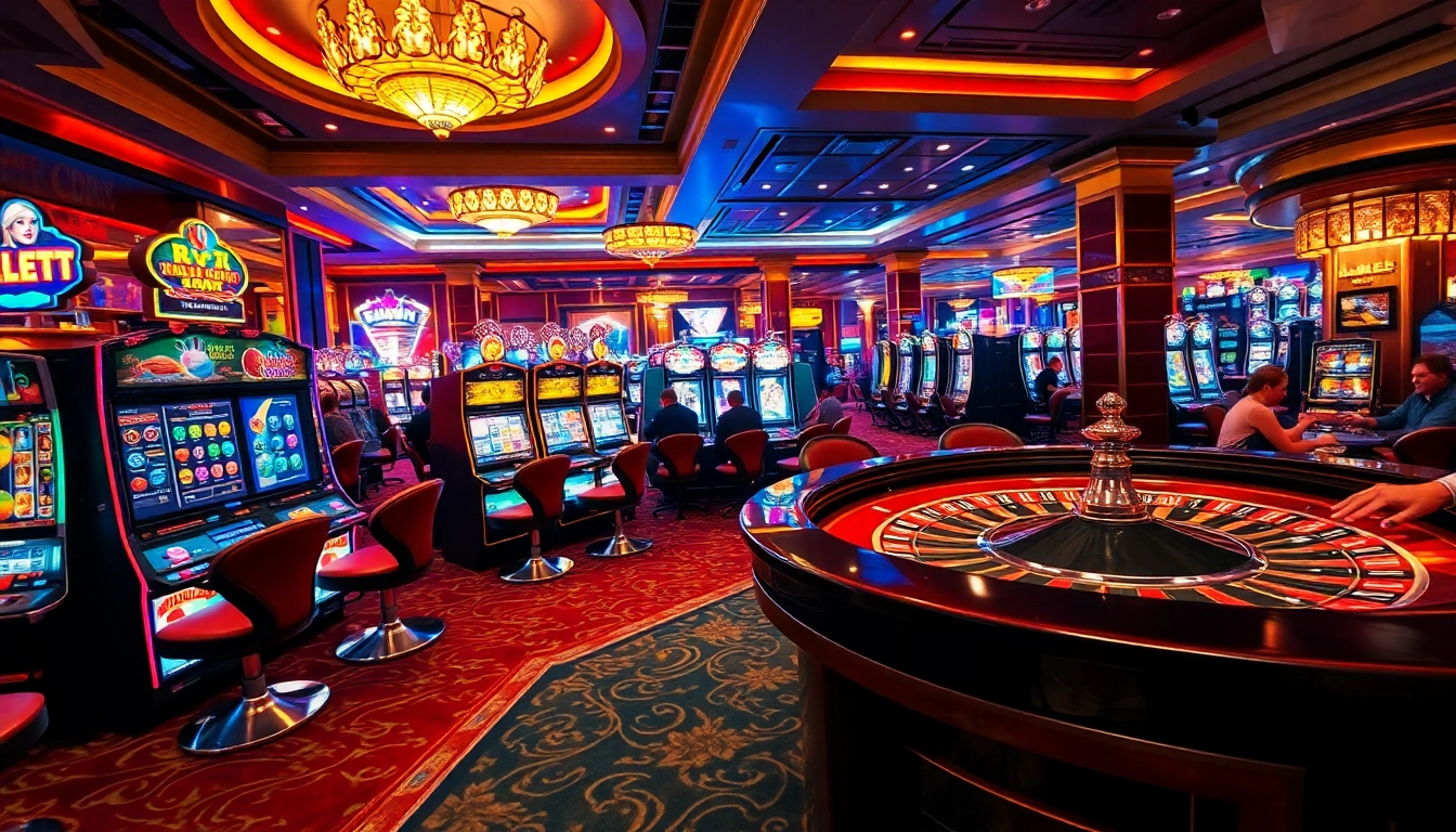 Experience thrilling gameplay at slot terpercaya with captivating slot machines and classy casino ambiance.