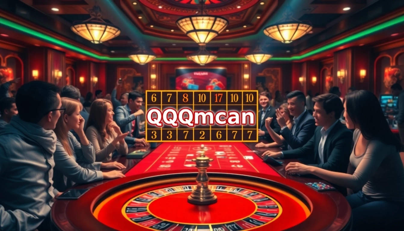 Experience thrilling gameplay at qqmacan with vibrant casino tables and engaging slot machines.