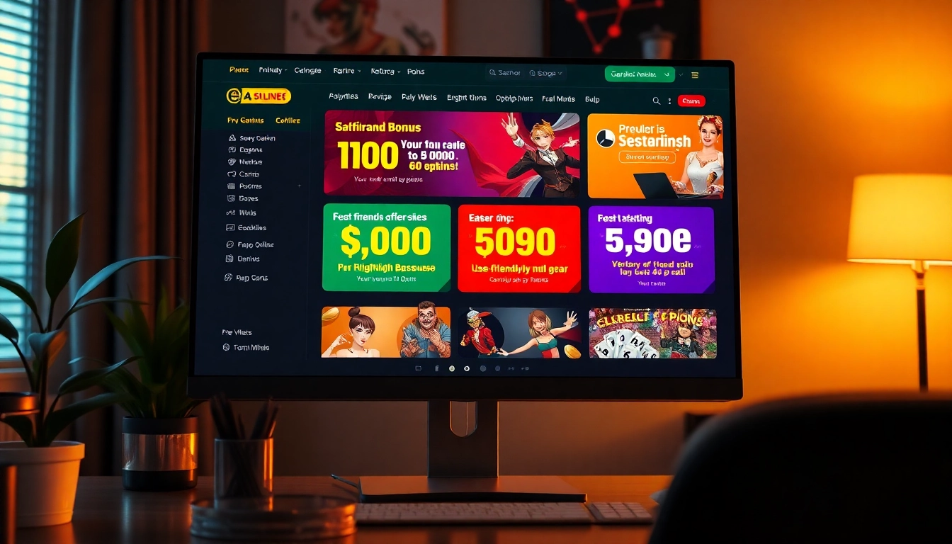 Explore vibrant promotions from https://nhacaiuytin.sh/ on a modern gambling website interface.