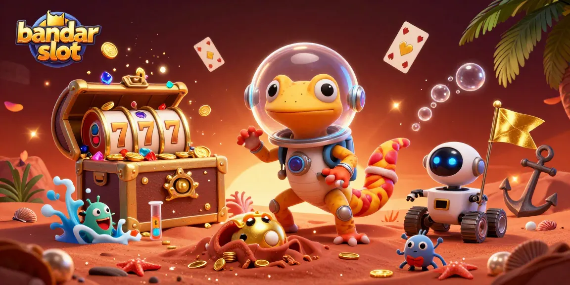 Permainan slot yang menyenangkan dengan bandar slot di kasino emas di Mars.